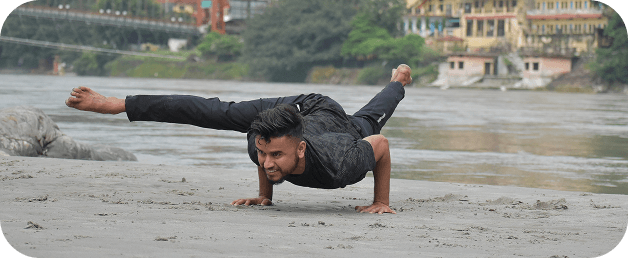 Yoga practice on an urban rooftop